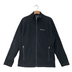 Marmot Jacket Womens Medium Black Full Zip Fleece Lightweight Hiking Outdoor